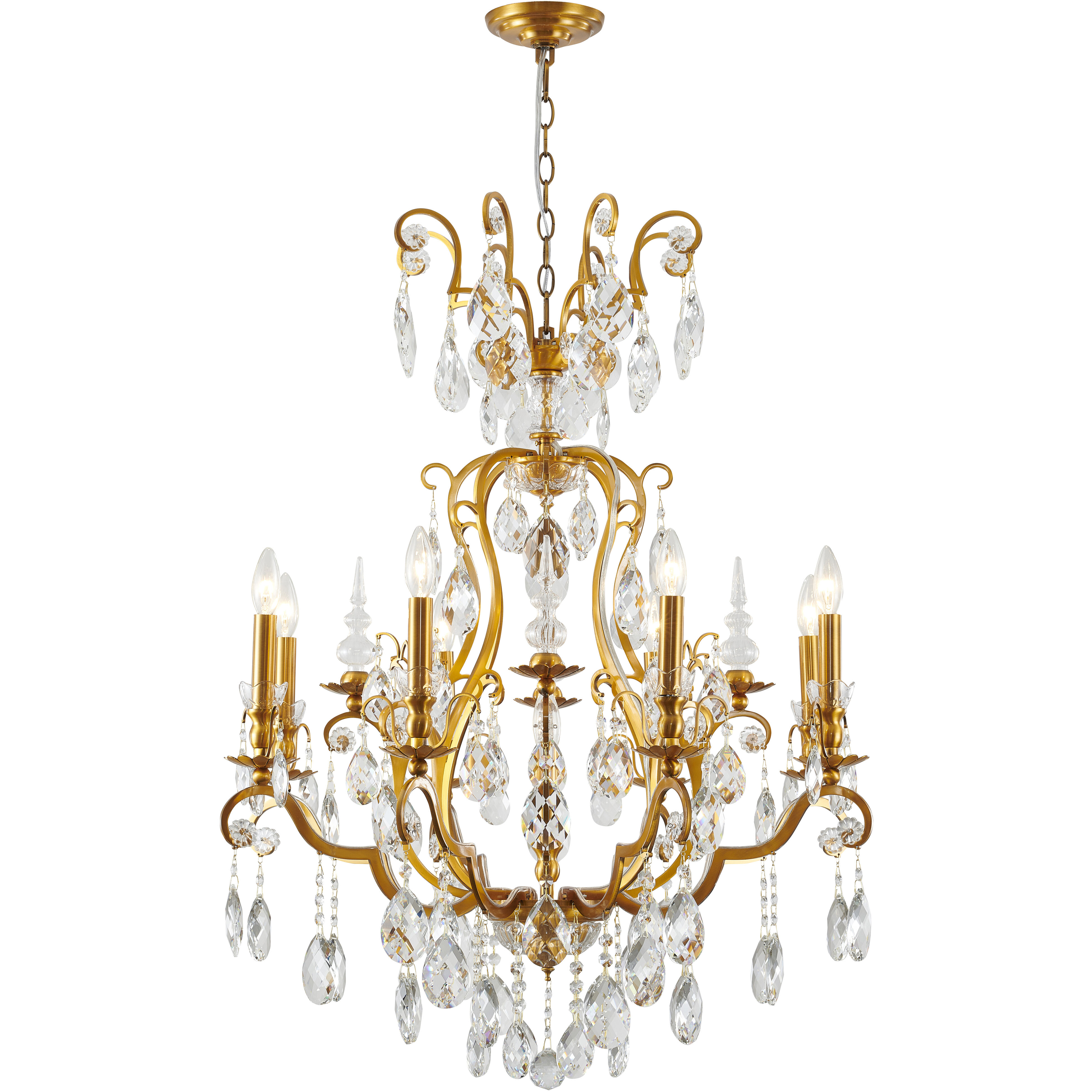 Canada LED 30 inch Antique Brass Chandelier Ceiling Light